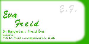 eva freid business card